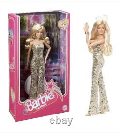 Mint Condition Barbie The Movie Barbie Doll in Gold Disco Jumpsuit (HPJ99)