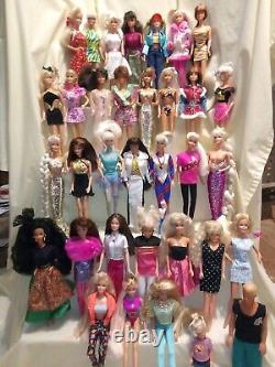 Mixed Lot of Vintage Barbie Dolls & Clothes 37 barbies 1 Ken Original Clothes
