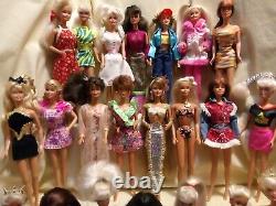 Mixed Lot of Vintage Barbie Dolls & Clothes 37 barbies 1 Ken Original Clothes