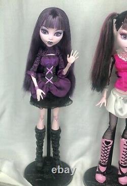 Monster High Doll 18 Lot Frankie Draculaura Elissabat Frightfully Tall Ghouls