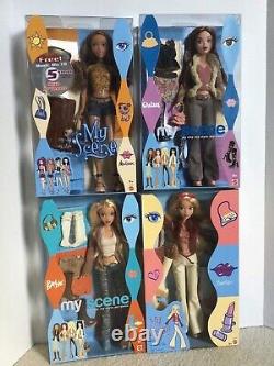 My Scene Barbie Doll Lot Of 4 Madison & Chelsea + 2 Blonde Dolls 2002-2003 New