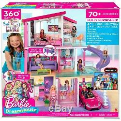 NEW Barbie DreamHouse Playhouse With 70+ 2in1 Accessories 8 Rooms 3 Floors