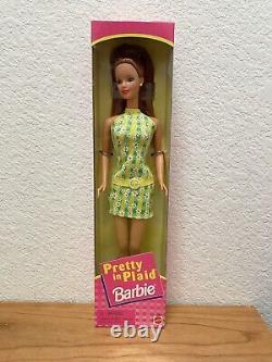 NEW Barbie Pretty In Plaid Dolls (1998, Lot of 4) NOS Blonde Red Brunette Black