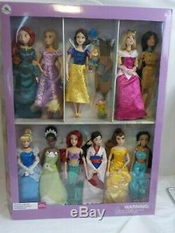 NEW NIB DISNEY Store 11 Princess Deluxe Doll Barbie Collection Gift Set Lot