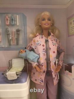 NEW RARE Pregnant Midge Barbie Doll + Baby Doctor Happy Family Set of (2)