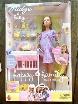 NIB Pregnant Barbie Lot Entire Happy Family Alan Ryan Baby Doctor Midge Clothes
