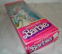 NRFB Mint Vintage Beautiful Bride Barbie 1976 #9599 RARE TNT FACE WITH LASHES