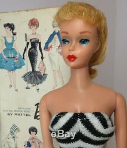 Near Mint Light Blonde 1961 Ponytail in BOX BARBIE VINTAGE