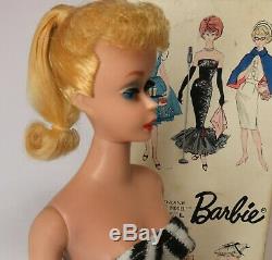 Near Mint Light Blonde 1961 Ponytail in BOX BARBIE VINTAGE