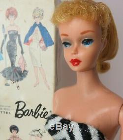 Near Mint Light Blonde 1961 Ponytail in BOX BARBIE VINTAGE