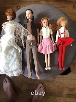 Nice Huge Lot 1961 Mattel Barbie Doll Redhead Ponytail Carrying Case Clothes