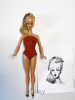 Nm Near Mint Original German Vintage Bild LILLI Hausser Barbie 7.5 Red Swimsuit