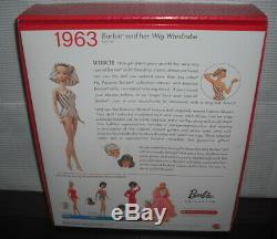 Nrfb 1963 My Favorite Barbie And Her Wig Wardrobe Doll Mattel Vintage Repro