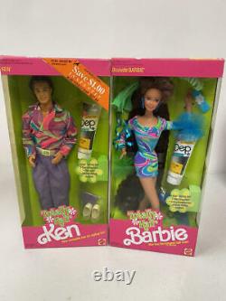 Nrfb Totally Hair Brunette Barbie And Ken Doll Lot 1117 1118