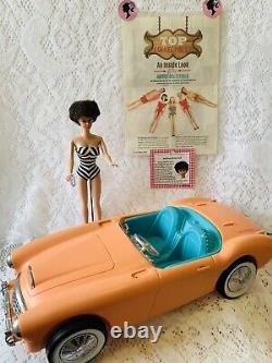 Original 1960s Bubble Cut Barbie Doll & Austin Heely Sports Car