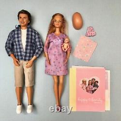 Pregnant Midge Barbie Doll Alan Baby Bump Happy Family Lot Crib Accessories