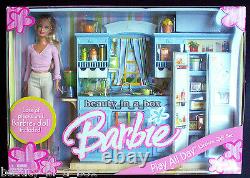 Pregnant Midge Barbie Doll Denim Baby Happy Family Play All Day Kitchen Playset