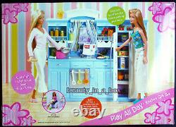 Pregnant Midge Barbie Doll Happy Family Play All Day Kitchen Playset Lot 2