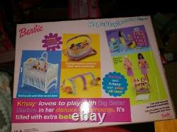 RARE 2001 Barbie Krissy Nap n Play Nursery Playset BRAND NEW FACTORY SEALED