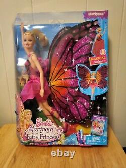 RARE COLLECTIBLE Barbie by Mattel Mariposa & The Fairy Princess Doll Mint In Box