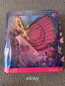 RARE! COLLECTIBLE NEW MINT IN BOX NRFB Barbie Mariposa Magic Wings Doll Mattel