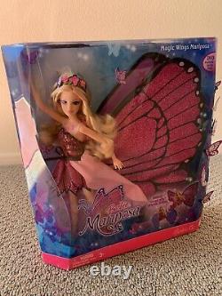 RARE! COLLECTIBLE NEW MINT IN BOX NRFB Barbie Mariposa Magic Wings Doll Mattel