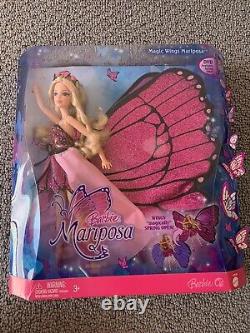 RARE! COLLECTIBLE NEW MINT IN BOX NRFB Barbie Mariposa Magic Wings Doll Mattel