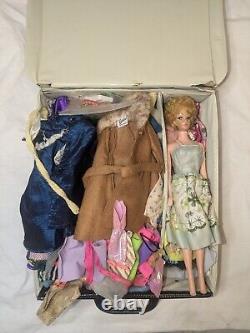 RARE! Combo 1961 Ken & Barbie Dolls In Cases With Clothes & Accessories