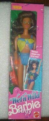 RARE & HTF Barbie's Friend 1989 Wet'n Wild Teresa MIB Mattel #4136