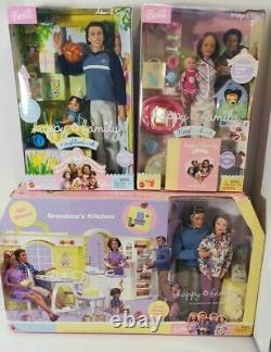 RARE Lot NEW Happy Family Mattel Barbie Alan, Midge & Sons +Grandparents kitchen