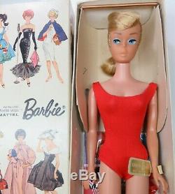 RARE MINT IN BOX Ash Blonde SWIRL 1964 Barbie Vintage WRIST TAG