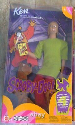 RARE SCOOBY DOO Barbie Doll Fred Shaggy Velma Daphne Ken Lot 4 NRFB