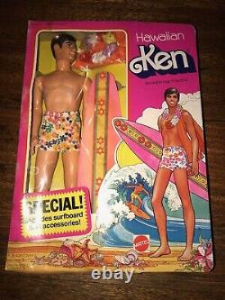 RARE Vintage 1978 Hawaiian Ken Doll SPECIAL EDITION With Surf Board Etc NIB