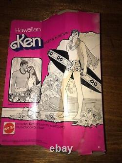 RARE Vintage 1978 Hawaiian Ken Doll SPECIAL EDITION With Surf Board Etc NIB