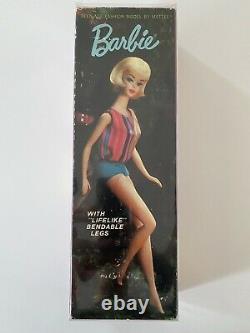 RARE! Vintage Barbie American Girl 1965 Blonde Bubblecut -Transitional NRFB MINT