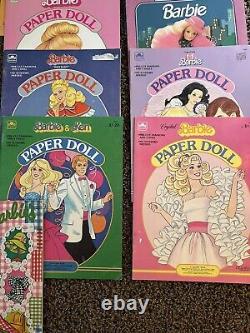 RARE! Vintage Barbie Doll & Ken Paper Dolls Uncut Lot Of 17 80's 1980s