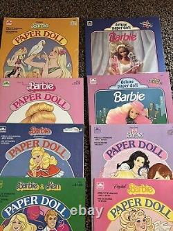 RARE! Vintage Barbie Doll & Ken Paper Dolls Uncut Lot Of 17 80's 1980s