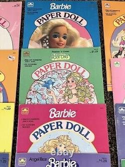 RARE! Vintage Barbie Doll & Ken Paper Dolls Uncut Lot Of 17 80's 1980s