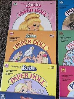 RARE! Vintage Barbie Doll & Ken Paper Dolls Uncut Lot Of 17 80's 1980s