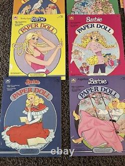 RARE! Vintage Barbie Doll & Ken Paper Dolls Uncut Lot Of 17 80's 1980s