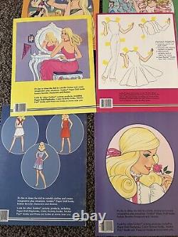 RARE! Vintage Barbie Doll & Ken Paper Dolls Uncut Lot Of 17 80's 1980s