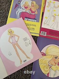 RARE! Vintage Barbie Doll & Ken Paper Dolls Uncut Lot Of 17 80's 1980s