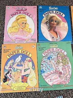 RARE! Vintage Barbie Doll & Ken Paper Dolls Uncut Lot Of 17 80's 1980s