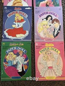 RARE! Vintage Barbie Doll & Ken Paper Dolls Uncut Lot Of 17 80's 1980s