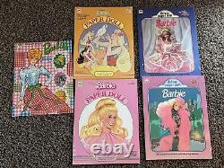 RARE! Vintage Barbie Doll & Ken Paper Dolls Uncut Lot Of 17 80's 1980s