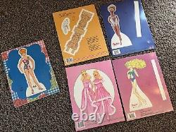 RARE! Vintage Barbie Doll & Ken Paper Dolls Uncut Lot Of 17 80's 1980s