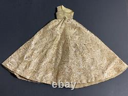 RARE Vintage Barbie PREMIER DOLL TOGS # 783, 786 GOLD BROCADE BALL GOWN NO DOLL