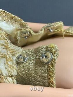 RARE Vintage Barbie PREMIER DOLL TOGS # 783, 786 GOLD BROCADE BALL GOWN NO DOLL