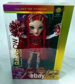 Rainbow High Cheer Doll Ruby Skylar Jade Poppy Violet (5) Doll Lot Bundle