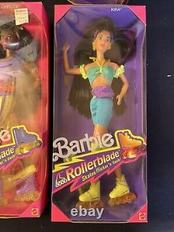 Roller Blade Barbie Lot Of 6 Boxed 1991 Mattel Christie, Ken, Barbie + More